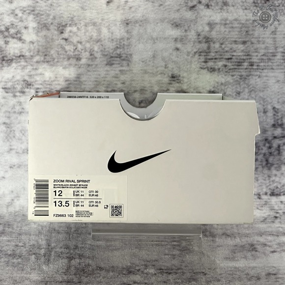 NIB No Box‎ Lid Nike Zoom Rival Sprint Track Spikes White Men\'s 12 FZ9663-102 main image 8
